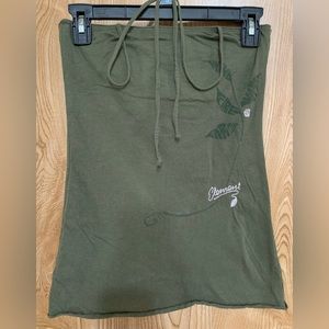 Strapless camo green Element top